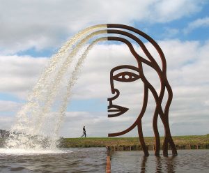 Public Art sculpture fountain-Joure-BlokLugthart