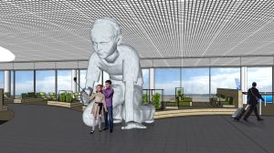 Public Art sculpture -Airport Schiphol-BlokLugthart